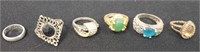 6PC CHINESE RING LOT