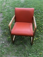 Vintage Orange Padded Chair