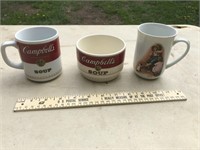 Campbells Soup Mug & Bowl & Norman Rockwell Mug