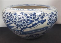 SIGNED BLUE AND WHITE CHINESE SIGNED BOWL