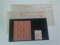 US Block Stamp # 505 Mint OG NH Block of 9 Stamps