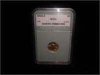 2005 $5 Gold Eagle MS 70 Perfect Coin