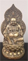 METAL SIGNED BUDDHA  SCULPTURE FIGURINE