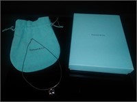 Tiffany & Co. Sterling Square Cut Out Pendant Neck