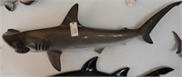 Full body fiberglass Hammerhead shark mount 60"