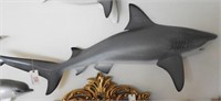 64” Fiberglass half body wall mount Mako shark