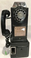 VINTAGE ROTARY PAY PHONE WITH KEYS