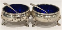 2 REPRODUCTION STERLING GEORGE II SALTS WITH COBAL