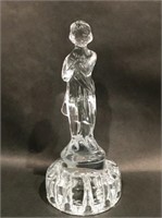 CAMBRIDGE GLASS FROG WITH WOMAN TOPPER