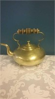 Large Footed Vintage Brass Kettle