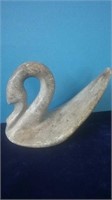 Inuit Handcarved Soap Stone Swan