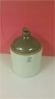 Antique 2 Tone 2 Gallon Salt Glaze Whisky Crock