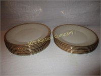 Fire King White and Gold Trim Dinner Plates