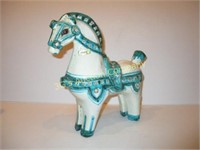 Blue and White Porcelain Horse - Italy