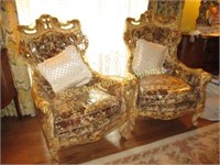 2- French Style Upholster Chairs