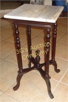 Mahogany Marble Top Side table