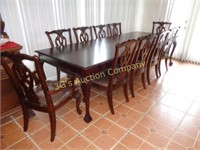Mahogany Dining Table w/ 10 chairs