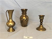 Brass Vases & Candle holder