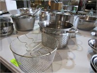 Lot of Used Assorted S.S. Kettle, Strainer, Etc.