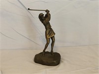 Ladies Cast Brass Golfing Figure