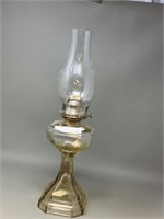 clear glass oil lamp square