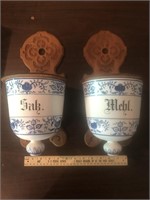 German Salt & Flour Boxes - Sak & Mehl