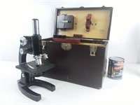 Microscope Bausch & Lomb dans son coffret