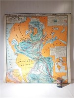Carte murale Océans et mers - Map of the seas