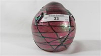 Nosel 1993  Art Glass 4" threaded egg