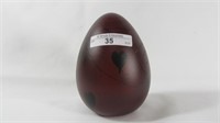 Fenton red Heart & Vine 5" egg