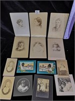 NICE LOT OF VINTAGE CABINET PHOTOS