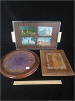 TRAY & WOODEN PLAQUES FOR REPURPOSE