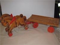 Horse and Wagon Set