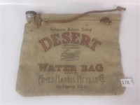 Vintage Canvas Desert Water Bag - 12" x 14"