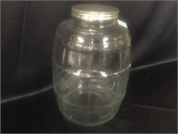 Large Vintage Pickle Jar w/Lid - 13" Tall
