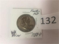 1958 D Franklin Half Dollar