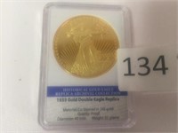 1933 Gold Double Eagle Replica, 24K Plated