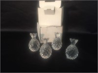 2 Sets of 4 Cyrstal Pineapple Place Card Holders