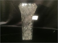 Cut Crystal Vase - 12" Tall