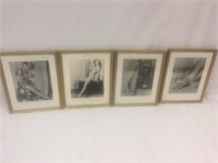 4 Framed Marilyn Monroe Prints - 18" x 22" Ea.