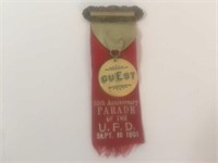 Guest Badge, 1901 Utica NY Fire Parade