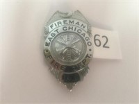 Fire Dept. Badge, East Chicago, Pin Missing