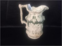 Early English Grecian Relief Pitcher - 8" Tall