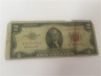 1953 Red 2 Dollar Bill