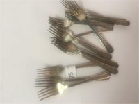 Lot of 15 Silverplate Forks From Morrisons Cafe