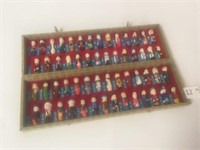 56 Handpainted Oriental Figures In Display Box