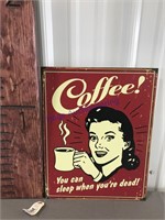 Coffee tin sign