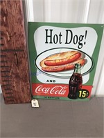 Hot Dog and Coca-Cola tin sign