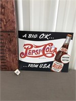 Pepsi-Cola tin sign