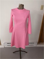 1960'S PINK CRIMPOLENE DRESS - MEDIUM
